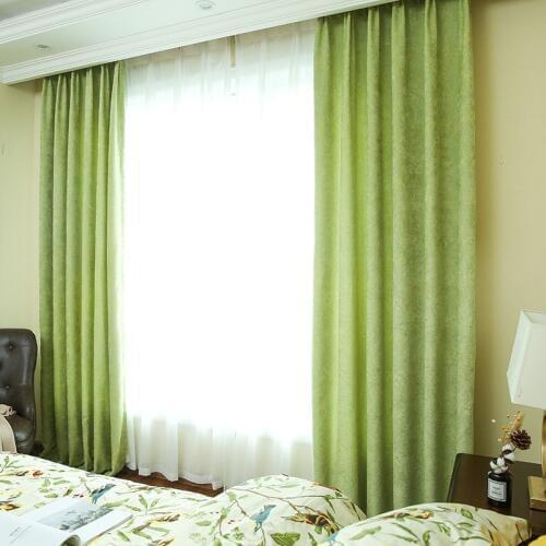 Curtains for Living Room Dark Chenille - Simple Modern Jacquard Curtain Fabric Shading Solid Color Curtain Fabric