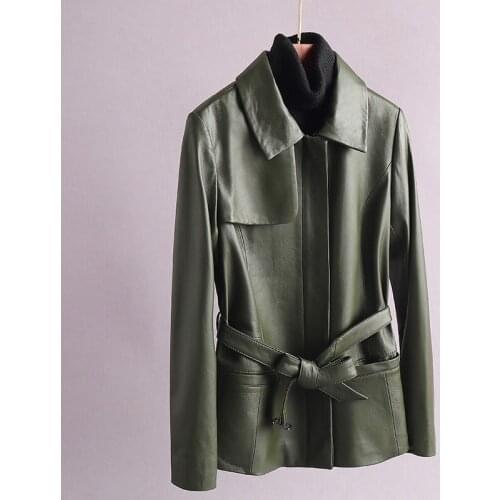 Genuine Sheepskin Real Korean Slim Leather Jacket Women Clothes 2020 JC212. YY1007