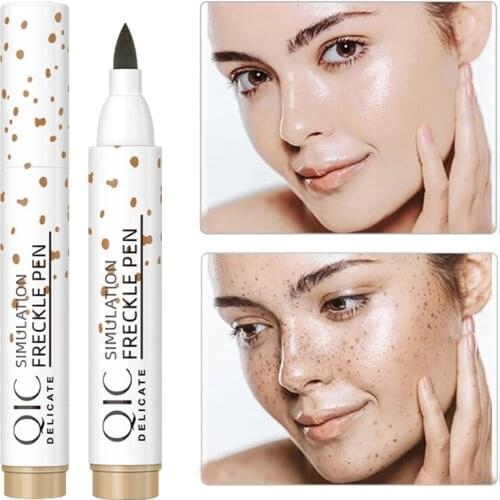 1Pcs Freckle Pen Natural Waterproof Sweatproof Long-Lasting Simulation Artificial Freckles Beauty Soft Convenient Face Makeup