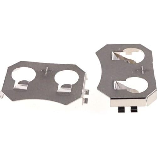 100 pcs CR2032 2032 SMD Tab 20mm Battery Button Cell Holder Coin Cell Retainer Surface Mount PCB Connectors Cross BK-912