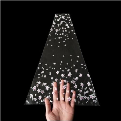 100pcs/pack OPP Flower Packaging Bag Single Multiple Roses Plastic Packaging Bag For Gift