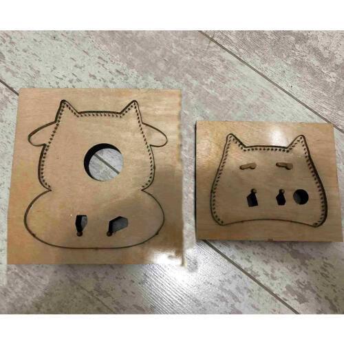 120x80mm designer leather craft template cow head die cutting card holder wallet knife punch mould hand tool set