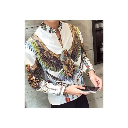 2020 Casual Long Sleeve Europe Style Slim Fit Cotton Shirts