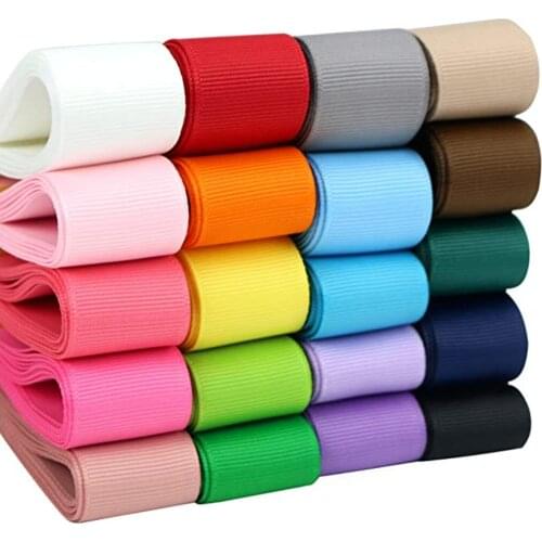 5 Yards/Lot 6mm/10mm/15mm/20mm/25mm/40mm Wide Grosgrain Ribbon Hair Bows Wedding DIY Crafts Pick color