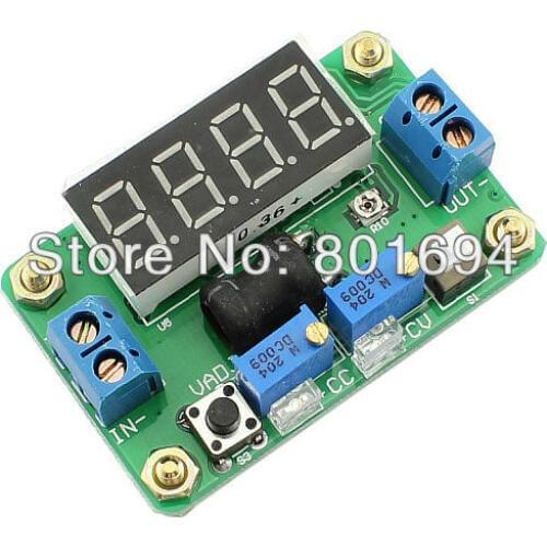 CC CV DC 4.5-24V Step Down to DC 1-20V 2A Adjustable Power Supply Module Red LED Display Voltmeter with Indicator