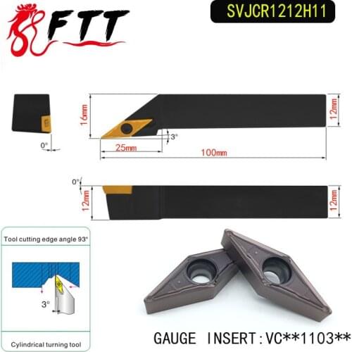 SVJCR1212H11 93 Degrees External Turning Tool Holder For VCMT110304 VCMT110308 Used on CNC Lathe Machine