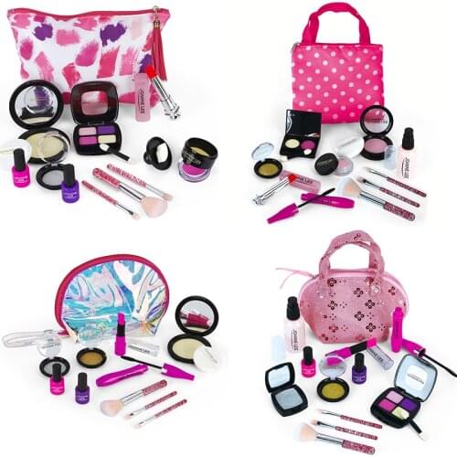 Kids Makeup Set Pretend Play Kid Make Up Toys Pink Makeup Set Princess Hairdressing Simulation Plastic Toy For Girls Cosmetic