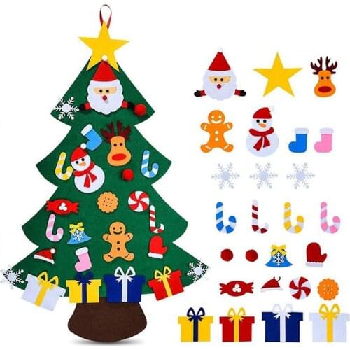 DIY Felt Christmas Tree for DIY Christmas Decorations, Wall Hanging Christmas Tree Home Decoration, Gifts for Children
