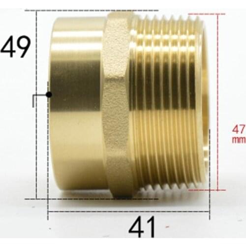 DN40 G 1-1/2" BSPP Male x 42mm Weld Socket Brass Pipe Fitting Coupler Adapter Water Gas Oil