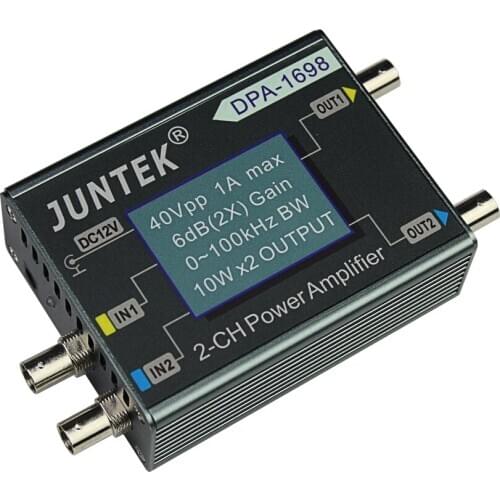 DPA-1698 High-power Dual-channel DDS Function Signal Generator Power Amplifier DC Power Amplifier 40V