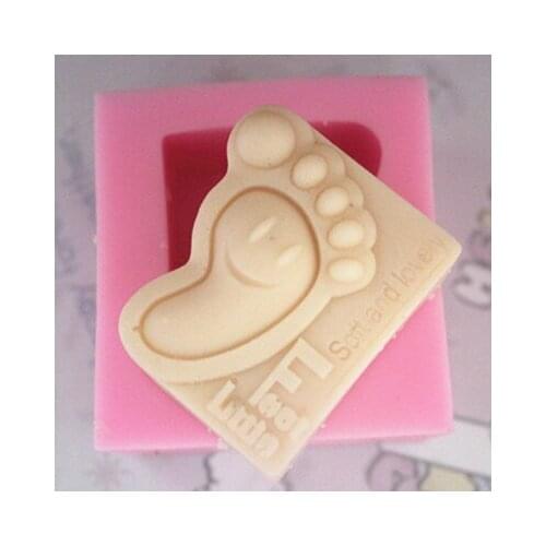 Handmade soap mold/silicone mold/soap die/silica gel soap die creative footprints