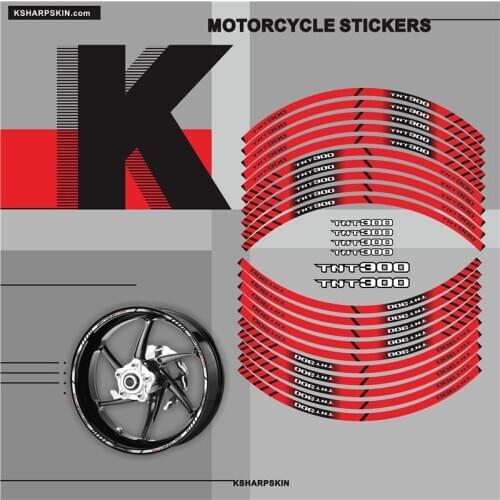 Motorcycle inner wheel Stickers rim reflective decoration decals Fit BENELI TNT300 tnt 300 moto Accessories