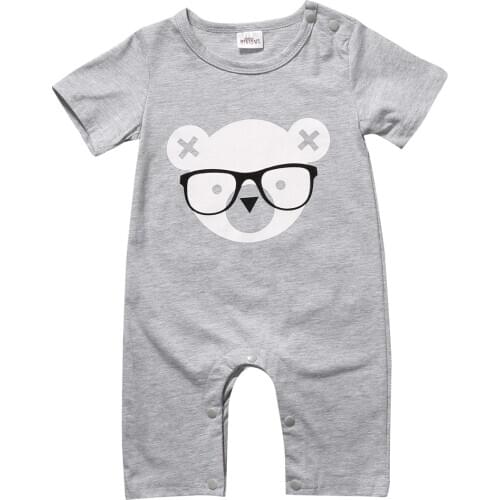 Newborn Toddler Infantil Baby Boys Baby Girls Unisex Short Romper Jumpsuit Outfits Sunsuit Clothes 0-24M