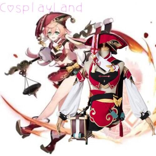 Game Genshin Impact Cosplay Yanfei Costume Halloween Costumes for Adult Women Suit Yan Fei Cosplay Outfit