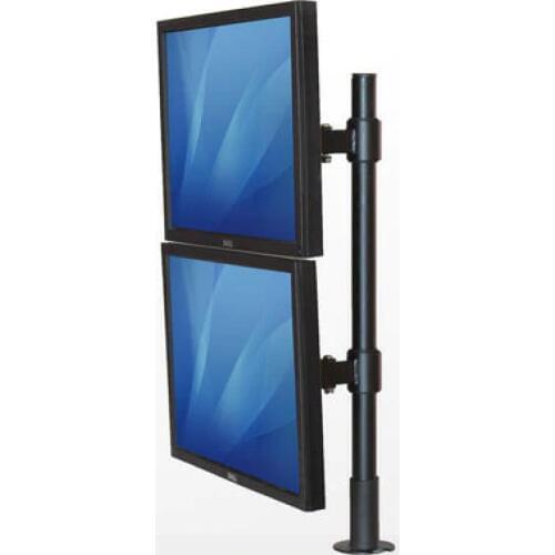 Desktop Grommet Mount 13-24" Dual Screen Monitor Holder Free Lifting Full Rotation 2 LCD LED TV Mount Bracket