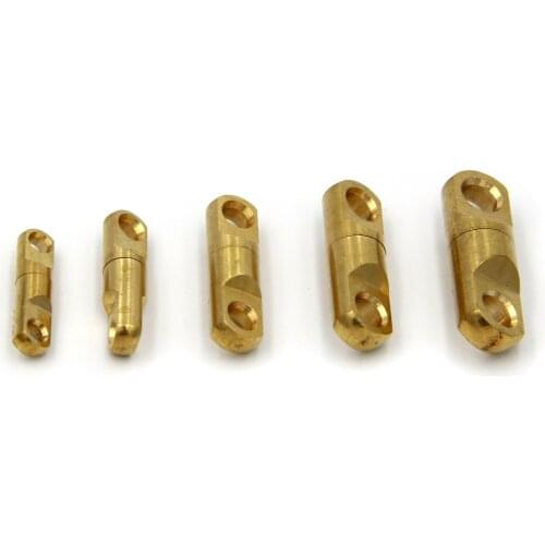 Brass Block Shape Copper Swivel Double Head Hook DIY Chain Necklace Swivels Loop Ring