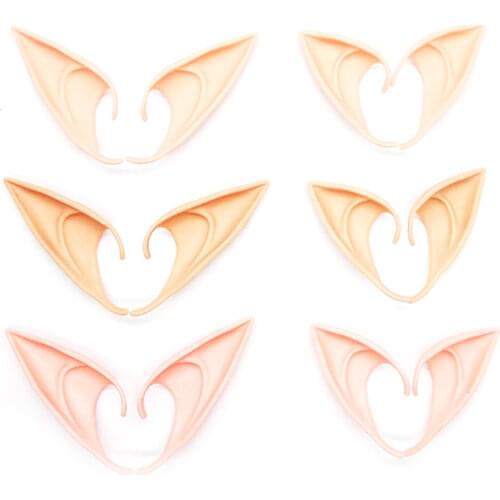2021 Hot Selling 1 Pair Latex Elf Ears Pointed Cosplay Mask for Halloween Masquerade Party Costumes Festival
