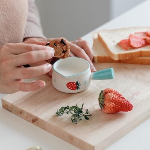 Mini Saucepan Milk Jug Cookware Kitchen Ceramic Cookware Pot Bowl Milk Cup With Handle Sugar Bowls