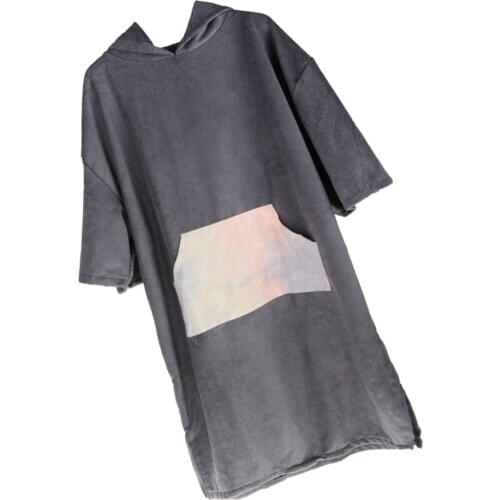 Soft Changing Bath Robe Water Absorbent Surf Poncho Towel Quickly Dry Hooded