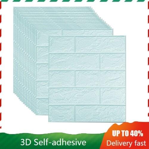 Wall Stickers Self Adhesive Foam Decor Diy 3d Brick Wallpaper for Tv Background Kids Living Room Waterproof Wall Sticker