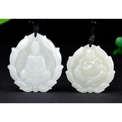 The jade necklace of Maitreya and Buddhas Jade Pendant Necklace