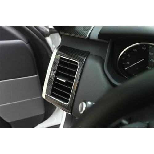 Newest Carbon Fiber Style For Land rover Range Rover Sport RR Sport 2014-2017 ABS Plastic Side AC Vent Frame Cover Trim