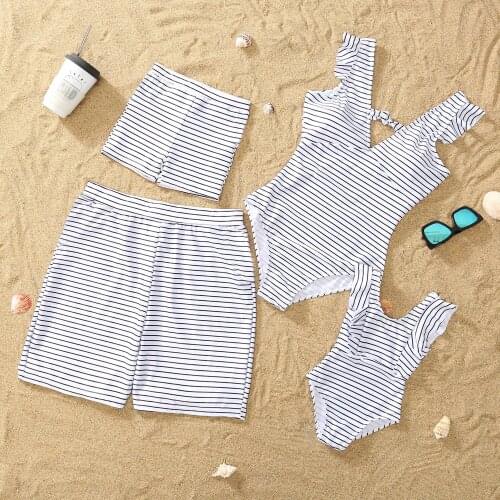 2021 New European and American Parent-child Swimsuit Mother-daughter One-piece Swimsuit Bikini Mens Beach Pants mommy and me cl