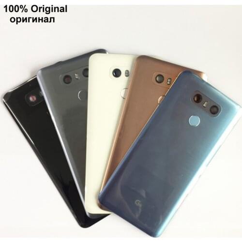 Original Glass Back Housing For LG G6 G6+ Back Cover Battery Door Back Rear Case with fingerprint Touch ID Camera Lens Tape