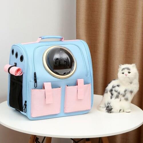 Cats Backpack Breathable Canvas Both Shoulders With Big Capacity Backpacks Articles For Dogs Cats Pet Accessories Cat Carrier