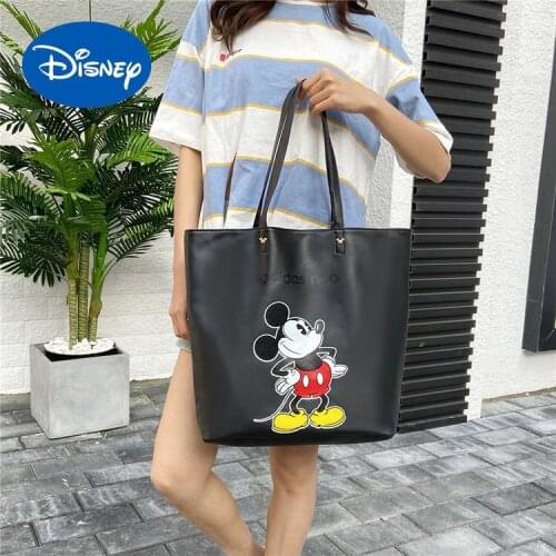 Disney Mickey Leisure Tote Bag Go Out Shopping Shoulder Bag 2021 Korean Ladies Canvas Bag Tide Large Capacity