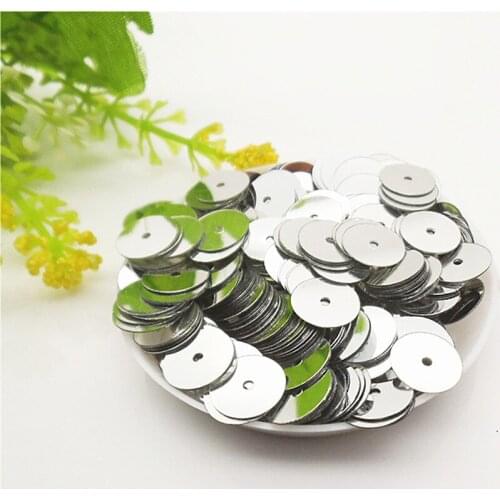 Light Gold Sequin 8mm Round Flat Loose Sequins PVC Paillettes for Crafts Wedding Decoration Sewing Clothing Accessories 20g