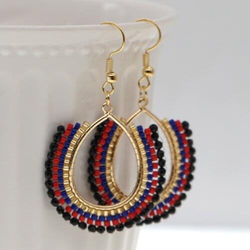 Go2Boho Statement Earring Miyuki Beads Crystal Earings For Women Drop Earrings Summer Jewelry Handmade Stainless Steel Pendant