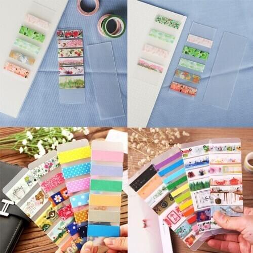 10 Pcs/Pack Frosted Plastic Tape Separate Card School Office Supplies 15*5cm Rectangle Washing Tape Sample Card Wholesale