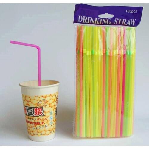 100pcs/Bag Colored Plastic Drnking Straws Birthday Party Wedding Celebration Disposable Bendable Straws Bar Drink Accessories