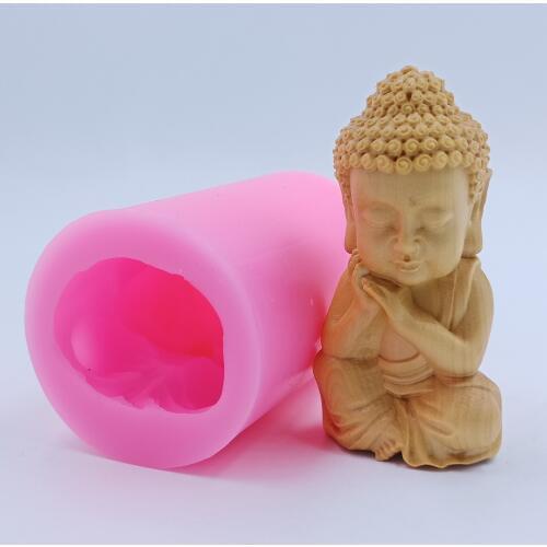 3D Buddha Candle Molds Buddha Resin Mold Art Crafts Decor Mould DIY Handmade Soap Silicone Molds for Soap Candle Making