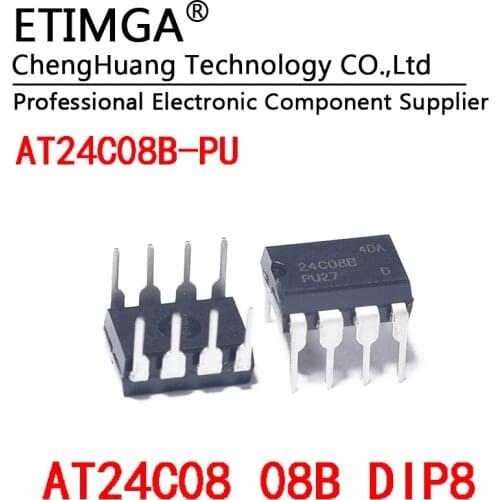 5PCS/LOT Original AT24C08 AT24C08B-PU 08B 08CM DIP8