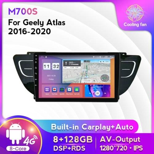 6GB+128GB Car Multimedia GPS Radio Player Android 11 For Geely Atlas NL-3 2016 2017 2018 2019 2020 4G LTE Built-in Carplay
