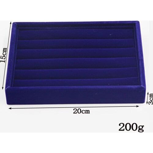 In Stock Jewelry Earrings Necklaces Pendants Bracelets Trays Holder Velvet Jewelry Packaging Display20*15*3cmDIY Storages Trays