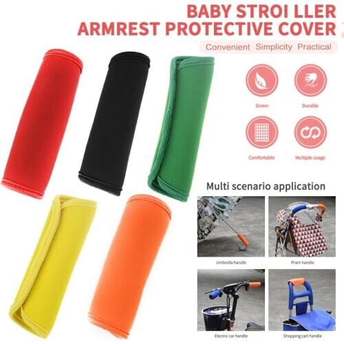 6 Colors Baby Stroller Handle Accessories Case Soft Cover For Handrail Pushchair Armrest Case Accessories