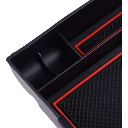 Black Car Front Center Center Console Armrest Storage Box Organizer Container Tray Plastic Fit For Ford Explorer 2020