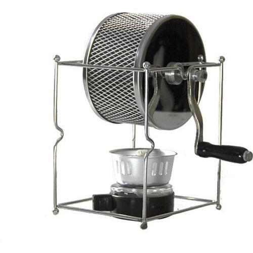 Home Hand-drying Bean Machine Manual Coffee Bean Roasting Machine Small Stainless Steel Roller Baking Machine HB01