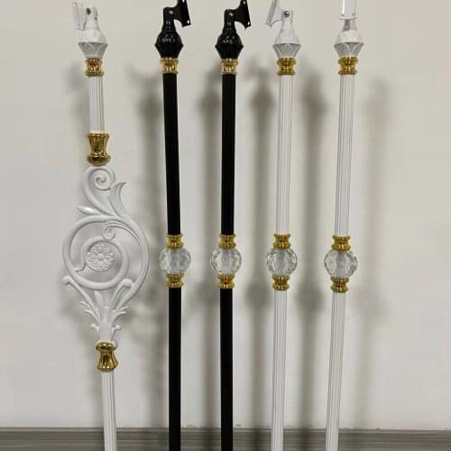 FreeshippingBT-119 private custom 950mm 850mm aluminum magnesium pillar acrylic crystal ball staircase handrail