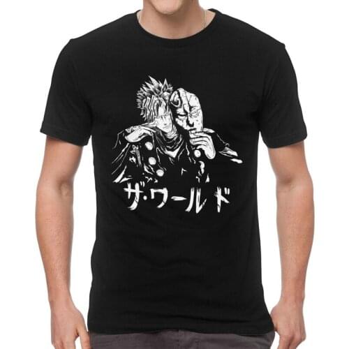 Jojo Bizarre Adventure T-shirt Men Graphic T Shirt Short Sleeve Dio Brando Tshirts Cotton Tee Tops Clothing