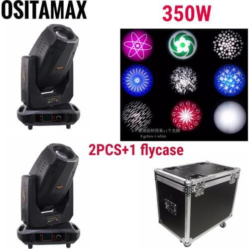 2+flycase Beam Sharpy 350w 17R Moving Spot Gobo Light Zoom Stage DJ EquIpment Projector DMX Control DJ Party Wedding Spot Moving