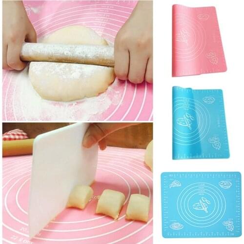 Kapmore 1pc Kitchen Pastry Mat Silicone Non Stick Baking Pad Cooking Mat With Measurement Baking Tools Accessories Random Color