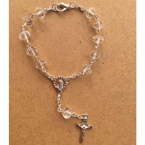 Catholic Rosary Necklace,crystal Rosary,rosary Catholic Religious Chain Link Bracelets 150 Pcs/ Lot Sale-Seller