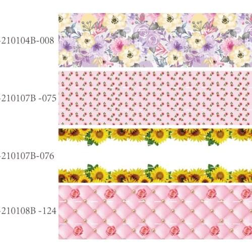 50 yards/lot) wholesale price 15mm 5/8" flower printed foe