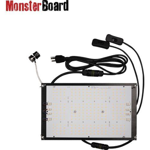 Geeklight 120w 3000k/3500k monster board V4 plus lm301h mix UV IR switch Led Grow light with Waterproof back wire