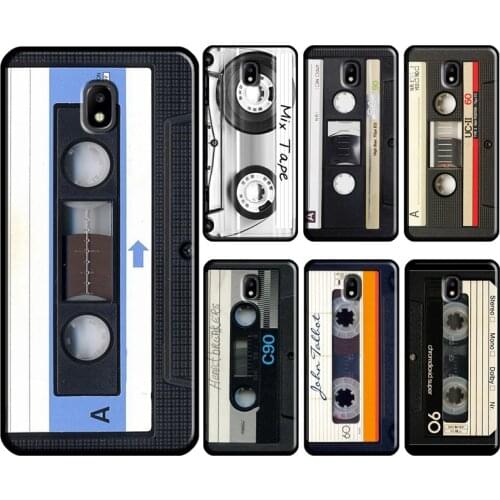 Vintage Magnetic tape Cassette audio tape For Samsung Galaxy J4 J6 Plus A6 A7 A8 A9 J8 2018 A3 A5 J3 J7 2017 J1 J5 2016 Cover