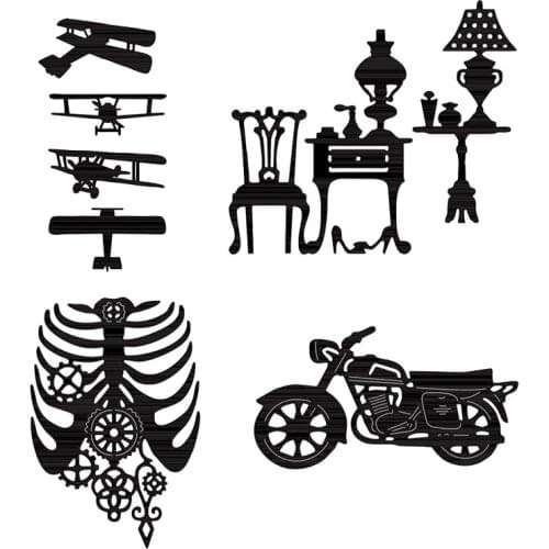 Motorcycle Metal Cutting Dies for Scrapbooking Craft Die Cut Embossing Stencil Photo Album Decorations New Designs Handmake
